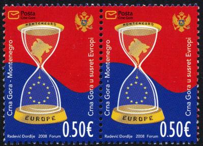 2008 timbre montenegro monnaie
