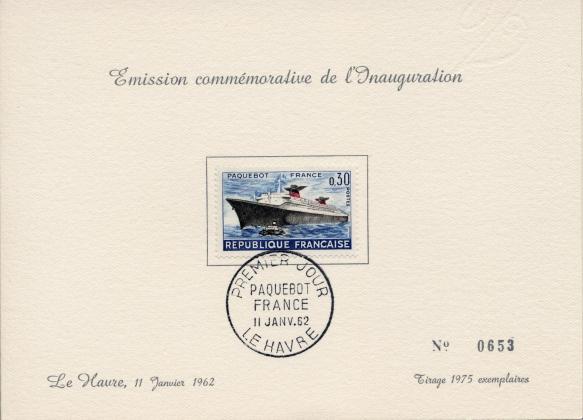 Paquebot france 1962 inauguration